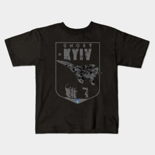 Ghost Of Kyiv Ukrainian MIG-29 Fighterjet Kids T-Shirt